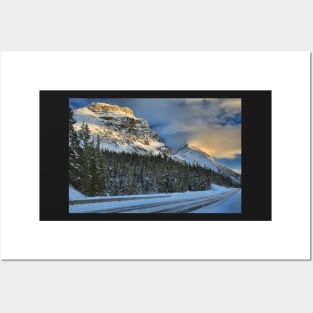 Banff Mountains Sunset Posters and Art